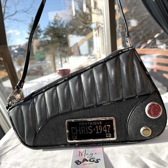 Dior: Cadillac Saddle 1947 Denim Shoulder Bag *RARE* - Picture 6 of 16